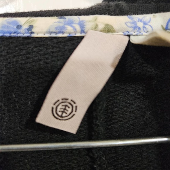 Element Black Pleated Hooded Button Up Knit Cardigan Jacket Size XLarge - Picture 8 of 9